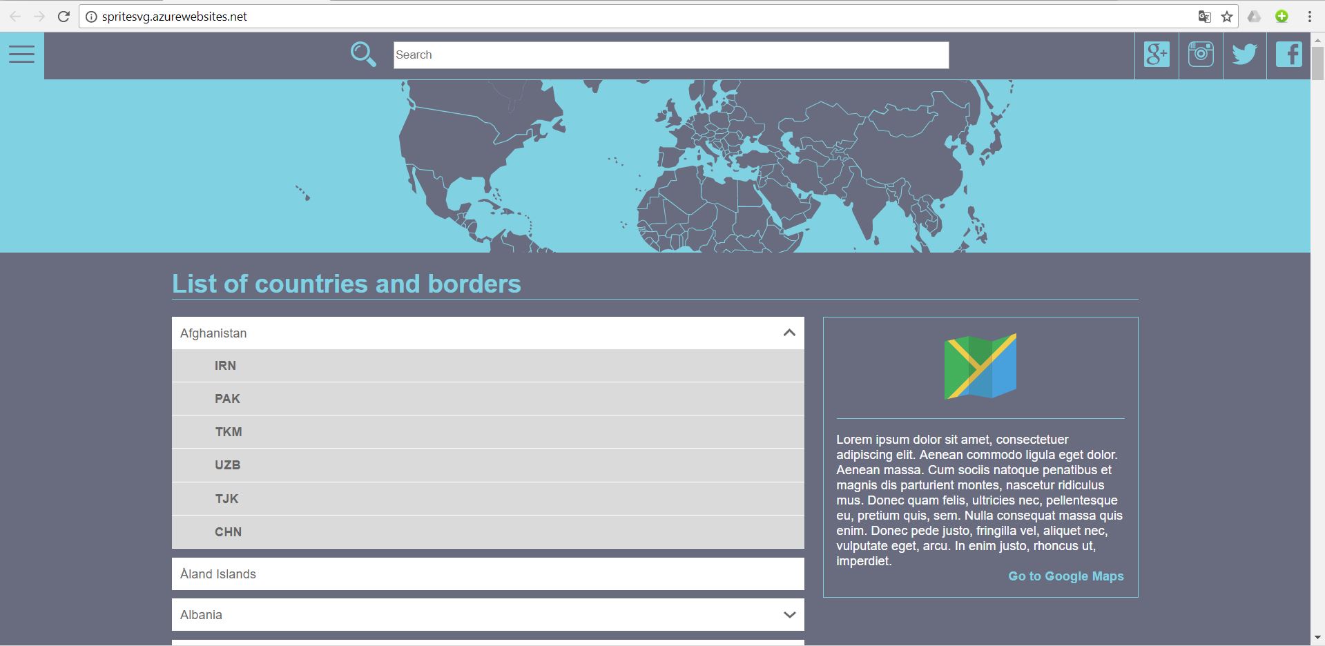 Web with sprite SVG