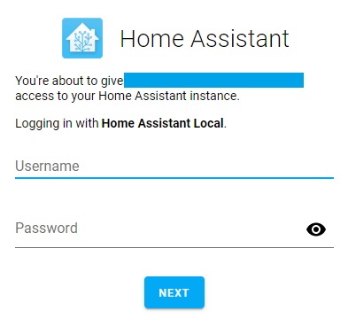 Inicio Sesión en Home Assistant